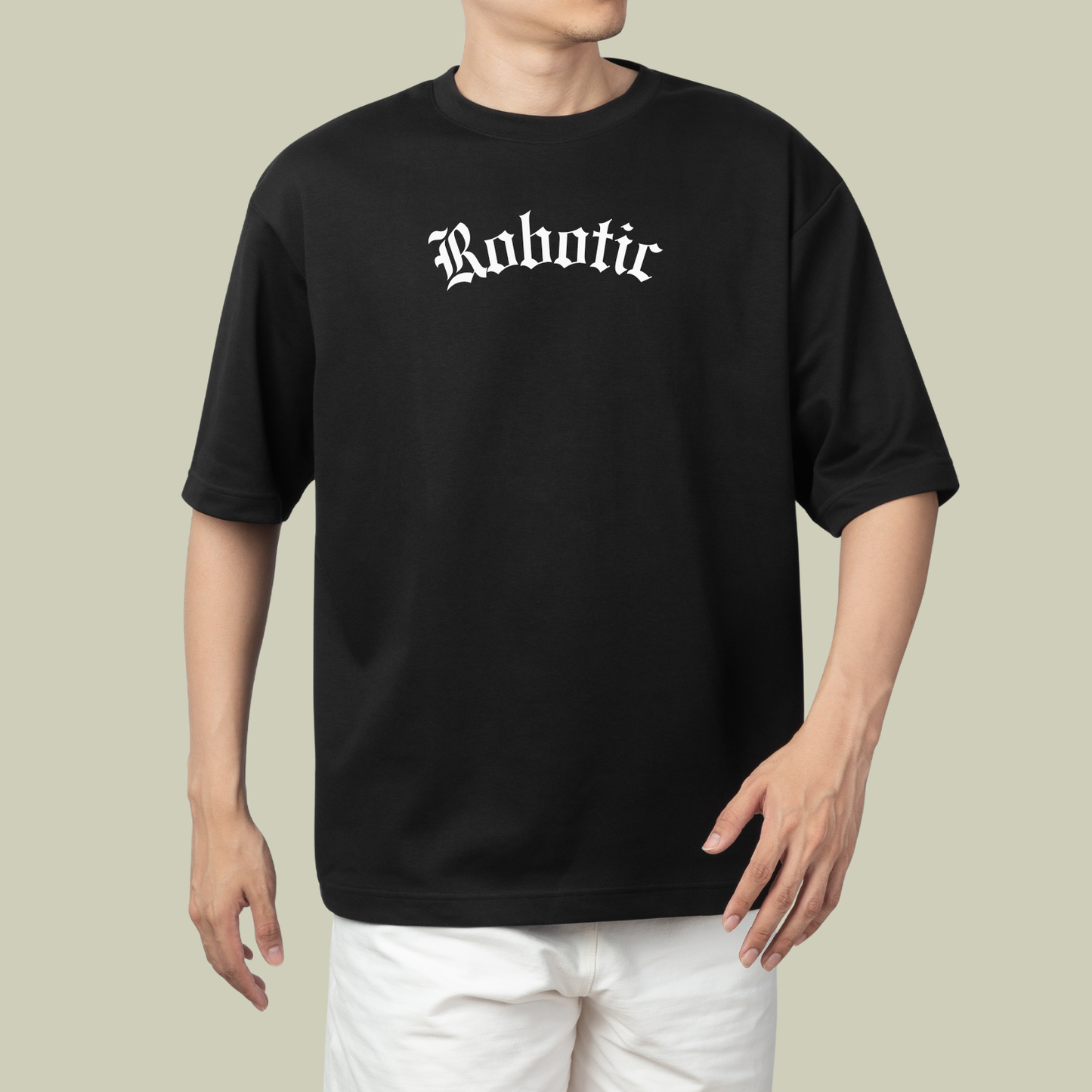 Alwwears "Robotic Angel" Oversized Black T-Shirt