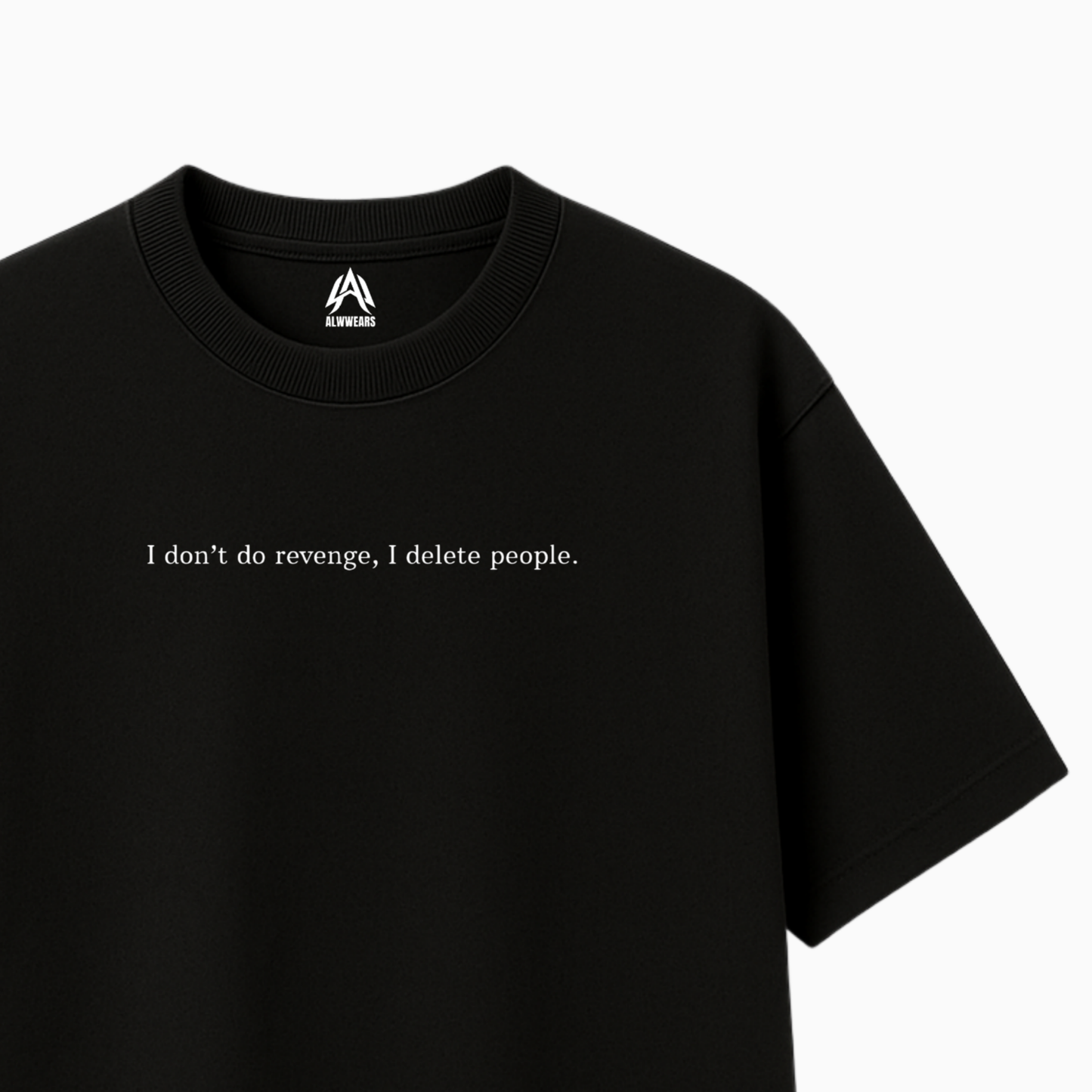 š¤ āDelete Peopleā Mafia Cat Oversized Black T-Shirt