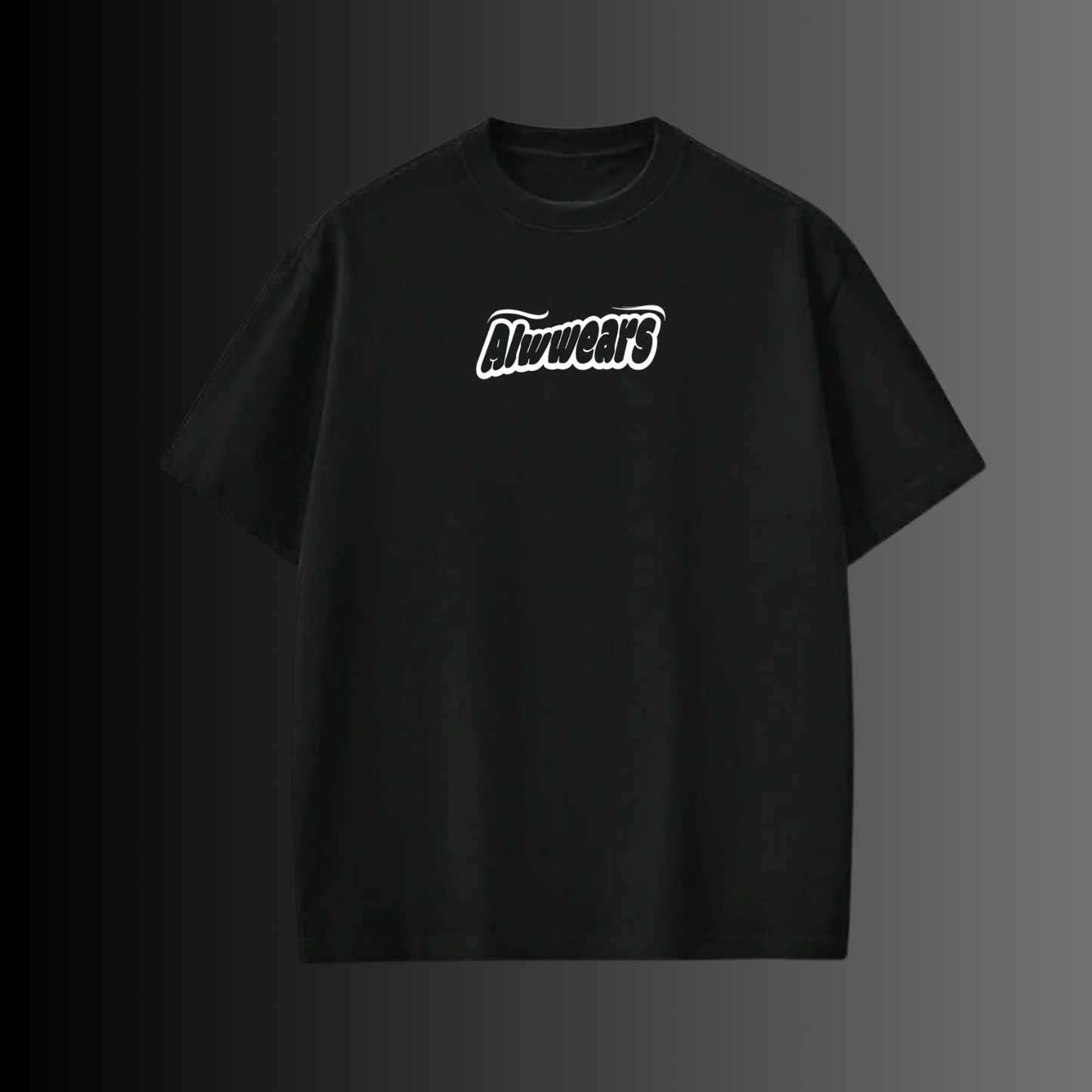 Alwwears Unisex Oversized Black T-Shirt – French Terry 100% Cotton (240 GSM) | Streetwear Graphic Tee