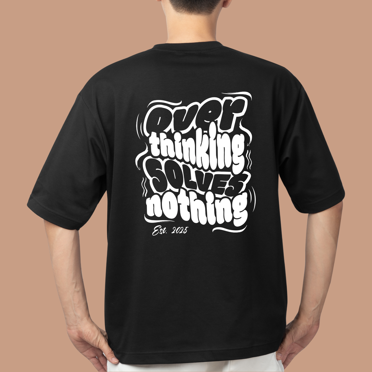 Alwwears Unisex Oversized Black T-Shirt – French Terry 100% Cotton (240 GSM) | Streetwear Graphic Tee