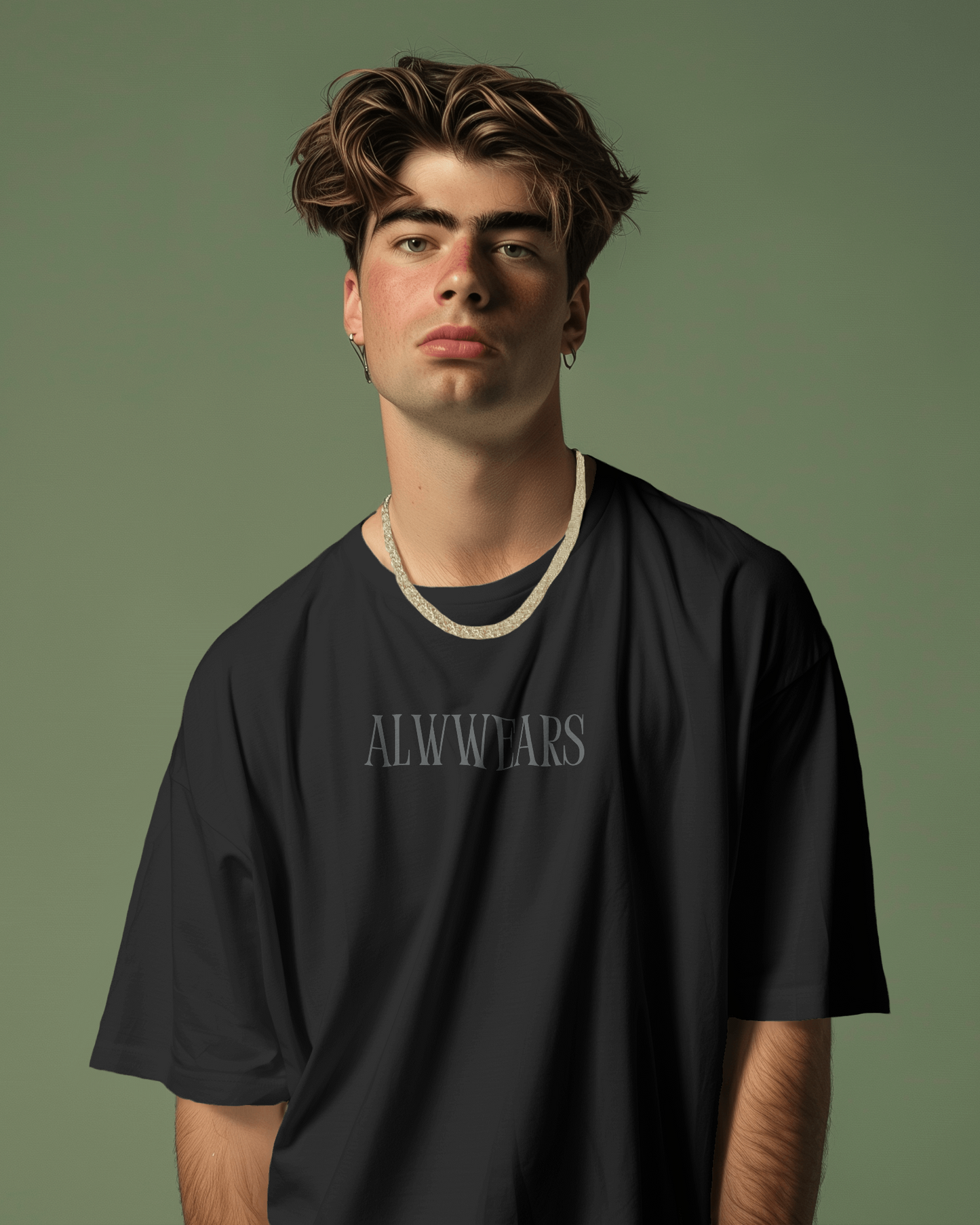 Alwwears Oversized T-Shirt – Urban Streetwear Edition (240 GSM, 100% Cotton)