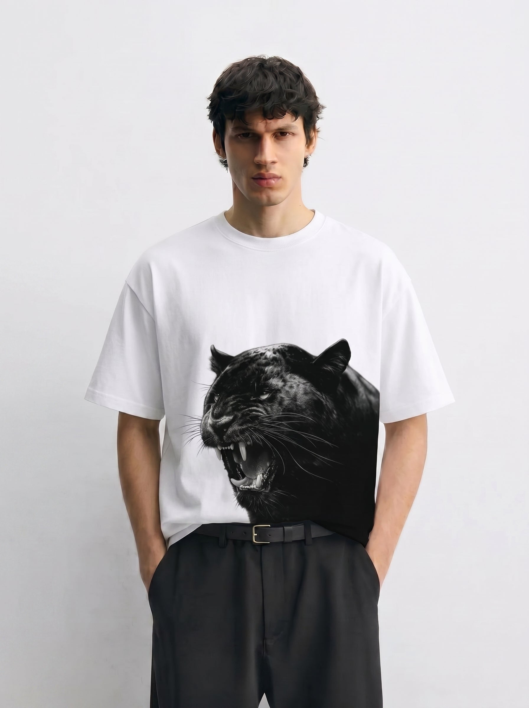 Monochrome Tiger Roar Tee