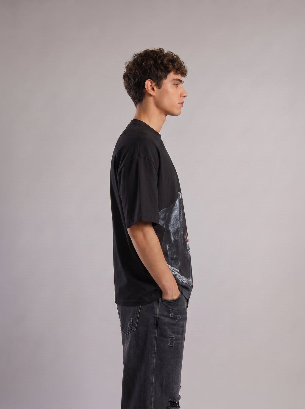 Midnight Roar Oversized Tee