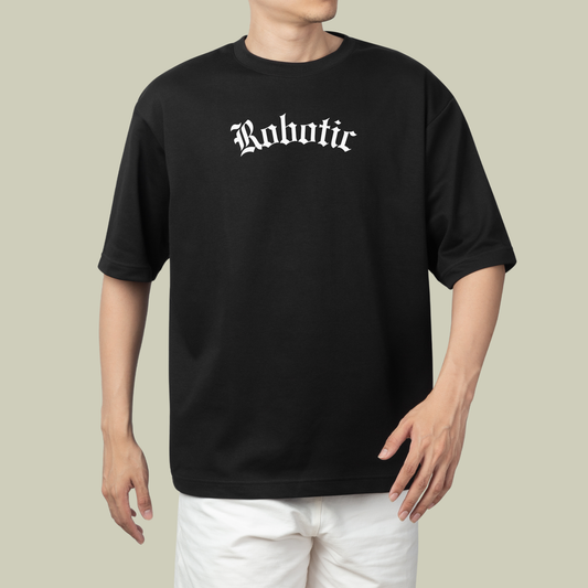 Alwwears "Robotic Angel" Oversized Black T-Shirt