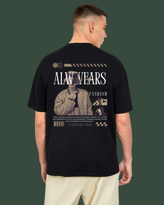 Alwwears Oversized  T-Shirt – Urban Streetwear Edition (240 GSM, 100% Cotton)