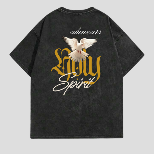 Alwwears "Holy Spirit" Oversized Acid Wash T-Shirt