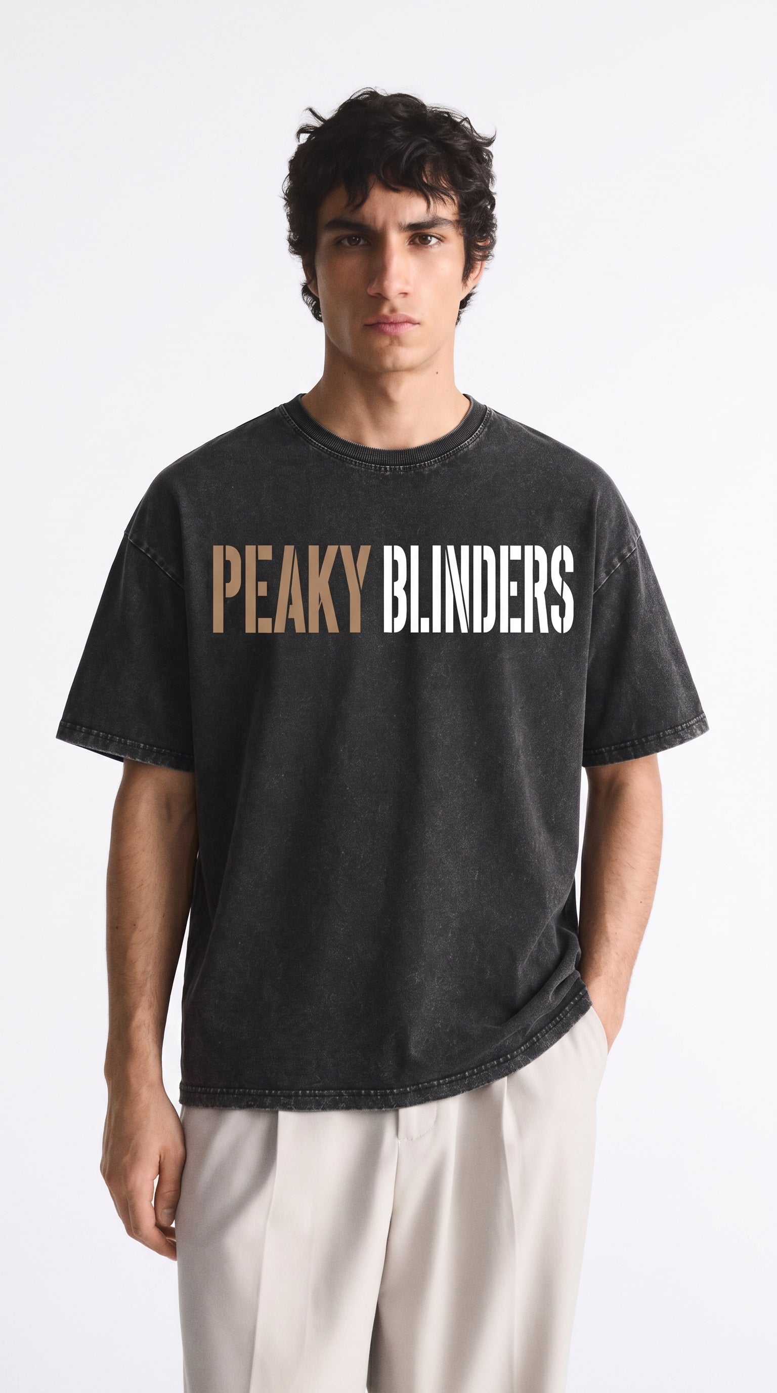 Peaky Blinders Oversized Acid Wash Tee