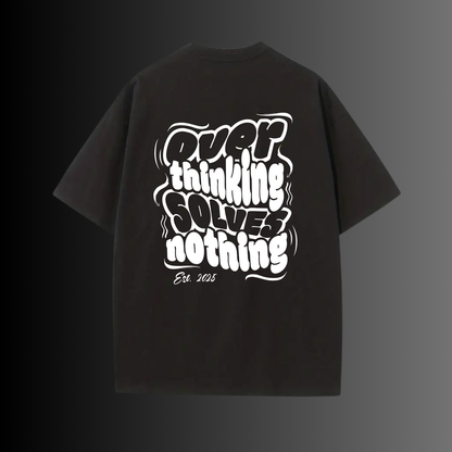 Alwwears Unisex Oversized Black T-Shirt – French Terry 100% Cotton (240 GSM) | Streetwear Graphic Tee