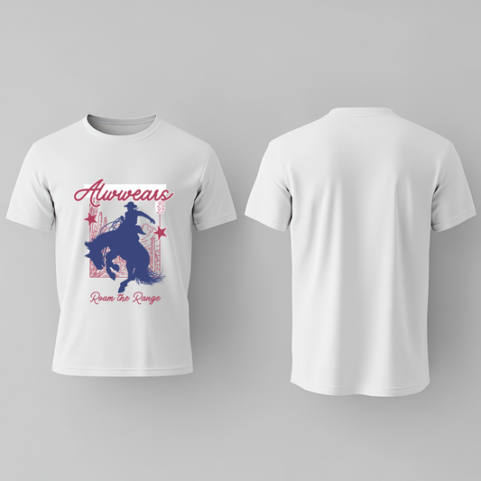 Alwwears “Roam the Range” Cowboy Graphic T-Shirt