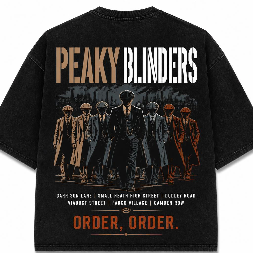 Peaky Blinders Oversized Acid Wash Tee