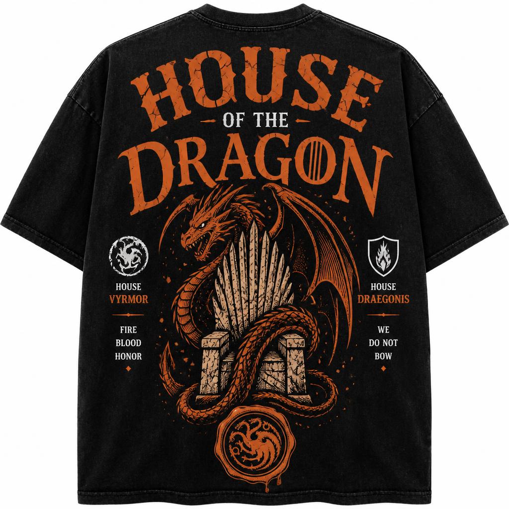 House of the Dragon Throne Oversized T-Shirt