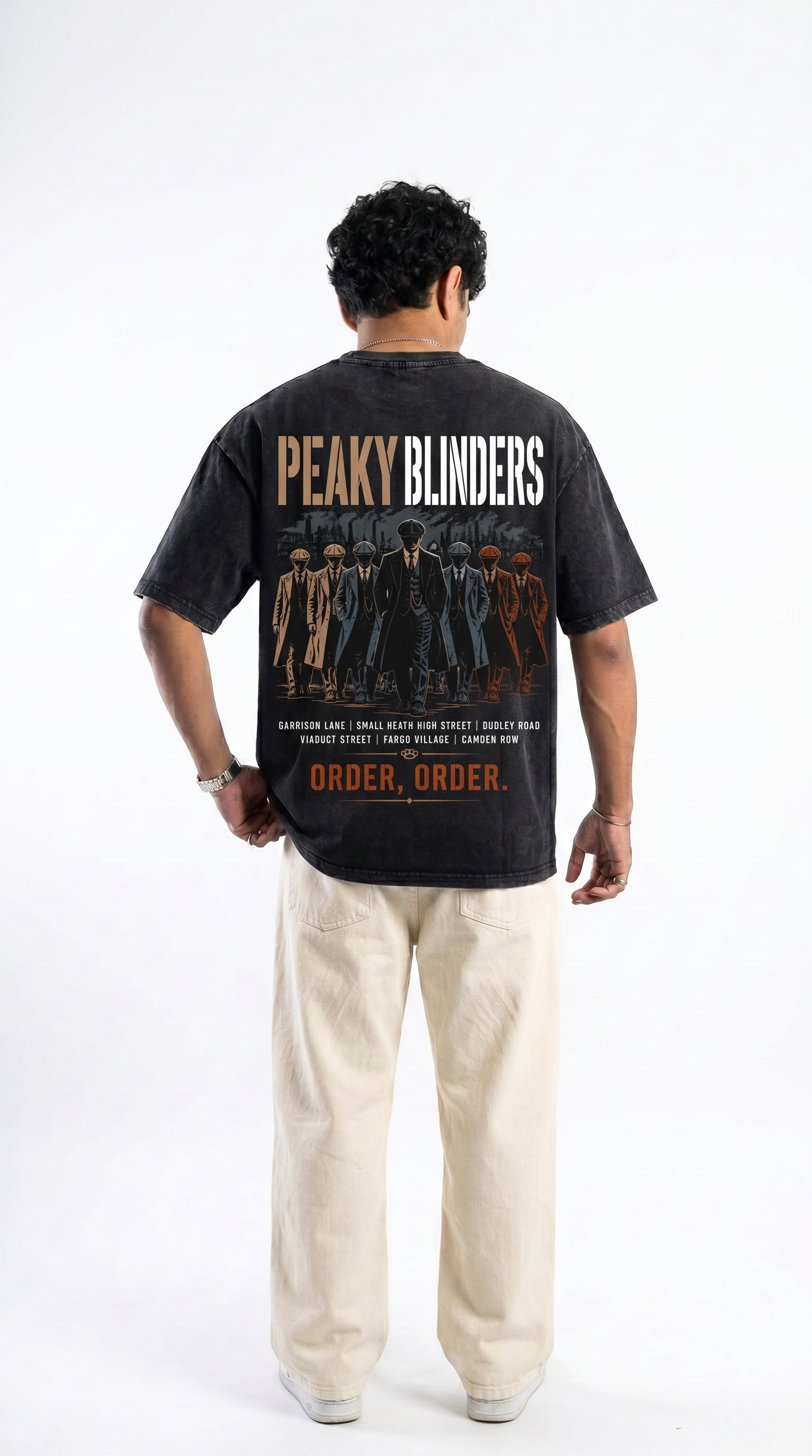 Peaky Blinders Oversized Acid Wash Tee