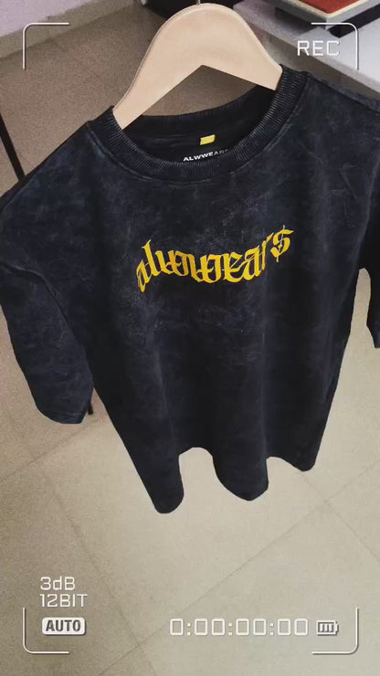 Alwwears "Holy Spirit" Oversized Acid Wash T-Shirt