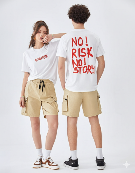 "NO RISK NO STORY"  Oversized T-Shirt