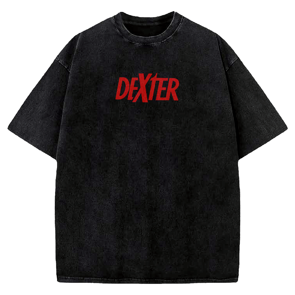 DEXTER — ACID WASHED OVERSIZED T-SHIRT