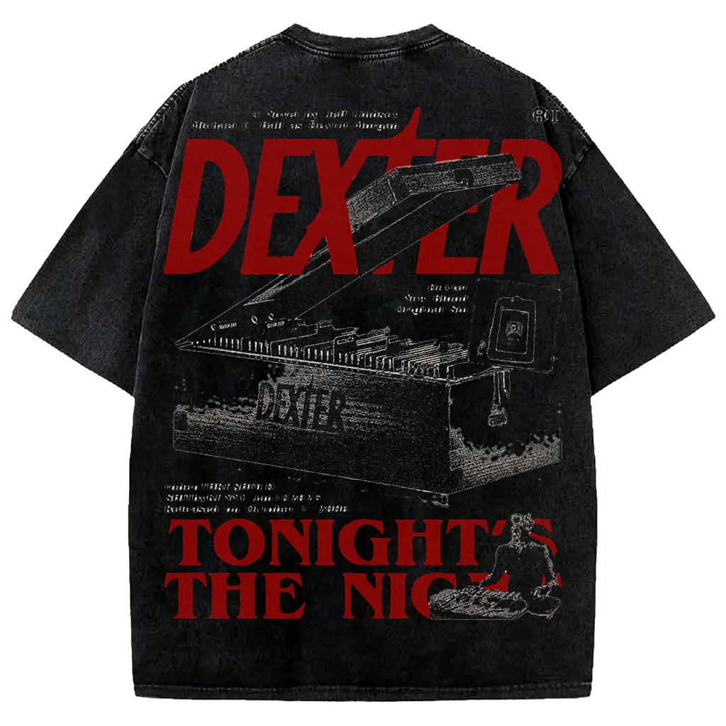 DEXTER — ACID WASHED OVERSIZED T-SHIRT