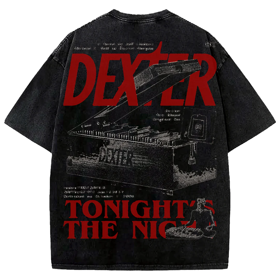 DEXTER — ACID WASHED OVERSIZED T-SHIRT